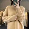 Women's Sweaters European Goods Heavy Thickening Half Collar Cashmere Sweater Women Pure Loose And Idle Winter Bottoming Sh