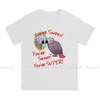 남성용 T 셔츠 앵무새 동물 면화 Tshirts 매일의 태도 긍정 아프리카 회색 이미지 클래식 독특한 셔츠 힙 스터 탑