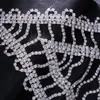 Otros accesorios de moda Stonefans Cinturón de diamantes de imitación completo Sujetador de cristal Cadena superior Halter Cuello Pecho Arnés de cadena para mujeres Goth Hollow Out Bikini Regalo de fiesta 231201