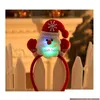 Decorazioni natalizie Fascia Babbo Natale Alce Pupazzo di neve Bambini Adt Copricapo Ornamento Decori Festa Cosplay Felice anno 220815 Drop De Dhh7O