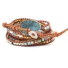 Ocean Stone Woven Beaded Bracelet Luxury Design Gem Bracelet Women's Handmade Bohemian Elegant Lucky Bracelet F1214339U