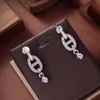 Chaince D Ancre Küpeler Charm H Kadın Saplama Tasarımcısı Altın Kaplama 18K T0P Gelişmiş Malzemeler Resmi Reprodüksiyonlar Takı Lüks Avrupa Boyu Kutu 019