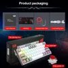 Keyboards REDRAGON Fizz K617 RGB USB Mini Mechanical Gaming Wired Keyboard Red Switch 61 Key Gamer for Computer PC Laptop detachable cable 231130