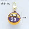 Keychains Lanyards Mini Basketball Pendant Keychain Sporty Style Keyring For Women Men Car Key Holder Handbag Accessories Fans 'Souvenir Gift R231201