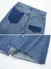 Women s Jeans ZBZA Autumn Patchwork Denim Big Flare Pants Vintage Zipper Streetwear Pocket Wide Leg Tassels Mid Waist 231201