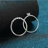 Band Rings Neetim 3mm Moissanite Ring Set Silver 925 Brilliant Cut 0.1 Diamond Test Past D Color Moissanites Rings Rings Original JewelRyl231201