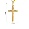 Klassieke sieraden Jesus Cross hanger 18k geel goud gevuld kruisbeeld hanger Chain222d