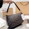 Borsa firmata Swinger Borsa ascellare da donna Borsa a mano Borsa in vera pelle 2 cinghie Fiore vecchio Patta di alta qualità