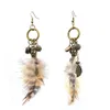 Other 3 Styles Women Bronze Alloy Brown Feather Drop Leaves Skl Leaf Beads Long Dangle Earrings Bohemian Jewelry Delivery Dhptb