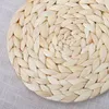 Table Mats Natural Handmade Straw Woven Placemat Round Braided Mat