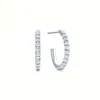 ブルーボックスTFクラシックデザイナーTIFFイヤリングトップ人気のあるThome Sterling DiamondsとFull Diamond Cshaped Earringsがインターネットで人気のあるフルダイヤモンドのCshapedEarrings