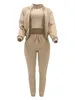 Женские брюки из двух предметов LW, одинаковый спортивный костюм, жилет, воротник с капюшоном на молнии, пальто, верх, брюки, повседневный комплект из трех предметов