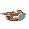 Ocean Stone Woven Beaded Bracelet Luxury Design Gem Bracelet Women's Handmade Bohemian Elegant Lucky Bracelet F1214335I