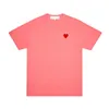 Play Fashion Mens T-Shirts designer red heart shirt casual Tshirt cotton embroidery short sleeve Luxury Summer T-shirt Asian sizes S-3XL