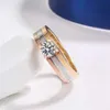 Pierścień designerski Carter High Gold 18K Rose Gold Pierścień w kolorze złota klasyczny żółty biały złot