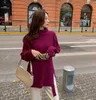 Kadın Sweaters Turtlene Sweater Sonbahar Kış Iening 2023 Yeni Kore versiyonu gevşek tembel stil tasarım bluz diplomyolq