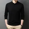 Men's Sweaters High Quality Woollen Polo Shirt Winter Fall Fashion Long Sleeve Thin Soft Cozy Casual Sweater Bottoming Pullover Tops Male