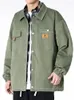 Men's Jackets 2023 Spring Cargo Plus Size Fashion Shirt Collar Loose Windbreaker Work Coat Casual Daily