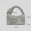 Abendtaschen Luxusmarke geknotete Diamanthandtasche Frauen volle Handtasche Bling Strass