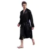 Robes masculinos preto solto lazer masculino rayon cetim robe vestido sólido quimono roupão casual pijamas pijamas s m l xl xxl tbg0610 231130