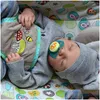 Куклы 19 дюймов Reborn Girl Baby Doll Sile Fl Body Toddler Toy Slee с закрытыми глазами Подарок для детей Подарки 220826 Drop Delivery Toys Accessor Dhswf