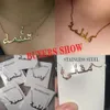 Pendant Necklaces Lemegeton Personalised Arabic Name Necklace For Women Custom Stainless Steel Pendants Jewelry Customized Gift 231130