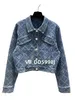 Chan Nieuwe Kleding Dames Designer Mode Camellia Denim Jas CCCC Print Jas Jassen Dames Vest Verjaardag Kerstcadeau