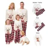 Tenues assorties pour la famille Pyjamas assortis pour la famille de Noël Adultes Enfants Tenues assorties pour la famille TopPants 2PCS Pyjamas de nuit de Noël Combinaison pour bébé 231201