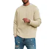 Magliette da uomo Camicia con fondo lavorato a maglia Tinta unita Girocollo Manica lunga Pullover Cappotti di lana da uomo per uomo 4x-5x