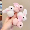 Akcesoria do włosów 2PCS Plush Zwierzęs Klipy Dzieci Piękne dziewczyny styl hairpin Barrettes Pigtail Bangs Hairgrips Korean