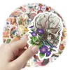 52pcs Organ flower graffiti Waterproof PVC Stickers Pack For Fridge Car Suitcase Laptop Notebook Cup Phone Desk Bicycle Skateboard case.