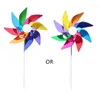 Garden Decorations Plastic Colorful Windmill Wind Spinner Kids Toy Lawn Yard Party Decor Outdoor Handmade Drop