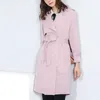 Trench da donna Giacca a vento da donna coreana di media lunghezza con cintura Cardigan Camicetta primaverile Casual