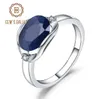 GEM039S الباليه 925 Sterling Silver Engagement Rings 324ct Natural Blue الياقوت الأحجار الكريمة الخاتم للنساء المجوهرات الراقية CJ1912051566595