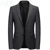 Men's Suits Black Formal Business Blazer 2023 Single Breasted Wedding Groom Costume Homme Blue Gray Office Man Chic Slim Fit Suit Jacket