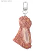 Sleutelhangers Lanyards Vlees Voedsel Sleutelhanger Levensechte Steak Model Kinderen Speelgoed Autosleutelhanger Tas Hanger Restaurant Souvenir Sieraden Cadeau R231201