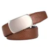 Belts Men Automatic Buckle Belt Fashion Men Belt Men's Top Grain Leather Ratchet Belt Male Waistband width 3.4cm length 110-125cm 231201