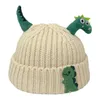 Chapéu infantil, chapéu de dramatização, chapéu de desenho animado, chapéu de pelúcia para exterior de inverno, chapéu de proteção de ouvido quente de inverno espesso e de pelúcia, chapéu de dinossauro