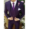 Męskie garnitury Blazery 3 sztuki pojedynczy piersi Tuxedos Notch Lapel Suit na imprezę Daily Broom 231201