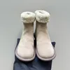 Stivali classici con plateau da donna ll stivali da neve super pantofole scorrevoli pelliccia opaca pelle di pecora scamosciata comodi stivaletti per sport invernali taglia 35-40