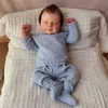 Куклы NPK 19 дюймов уже окрашенные готовые Reborn Sleeping Pascle Baby Doll реалистичные мягкие на ощупь 3D кожа HandRoot волосы видимые 231130