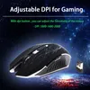 Keyboard Myse Commat LED bezprzewodowe gier ładowania oddychające USB 2 4GHZ 2000 DPI Gamer Optical 10m Muoses dla komputera laptopa komputerowego 231130