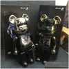 Neuheitsspiele 5 Style Bearbricks 400 % Figuren Modell Bear Brickes und Cyberpunk Daft Punk Joint Bright Face Violence Collection Drop De Dhm7P