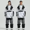 Combinaisons de ski 2023 Gsou vêtements de ski de neige femmes homme pull à capuche tendance réfléchissante épaissie chaleur imperméable équipement costume 231130