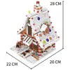 Christmas Toy Supplies Winter Village Christmas Scene Christmas Gingerbread House Building Blocks Model Action For Children Model Toys Gift 231129