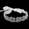 Handmade Bridal Headband Tiara Crystal Wedding Hair Accessories Ribbon Elegant Headpiece Rhinestone Women Hair Jewelry189j