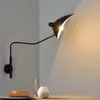 Lampa ścienna Nordic Duckbill Creative Industrial Wind Embled zęby i wahadło rąk rąk długiego dźwigni