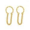 Ryggar örhängen rostfritt stål öronklipp Öppen Tassel Buckle Bone Non-Piercing Clips For Women Gold Color Ins Simple Jewelry