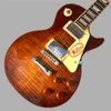 Anpassad butik, Flame Maple Standard Electric Guitar, One Piece of Body Neck, Tune-O-Matic Bridge, Rosewood Binding, Free Shippi 369