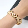 Bracciale rigido alla moda italiana Bracciale spazzolato da donna in oro 18 carati, regalo per banchetti di lusso per feste 231201